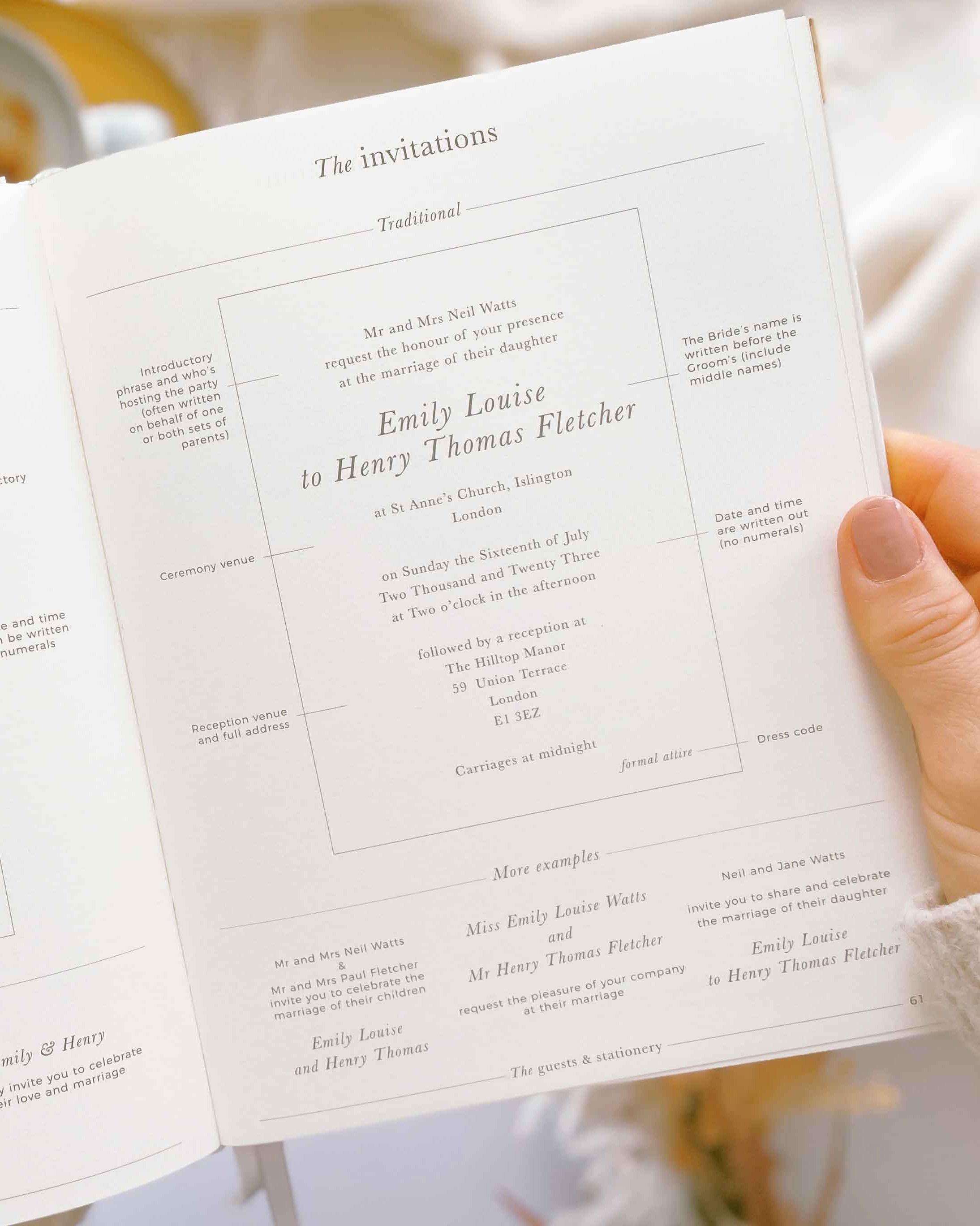 Wedding Planner Book - Ivory Cloth, Gold Foil with Gilded Edges