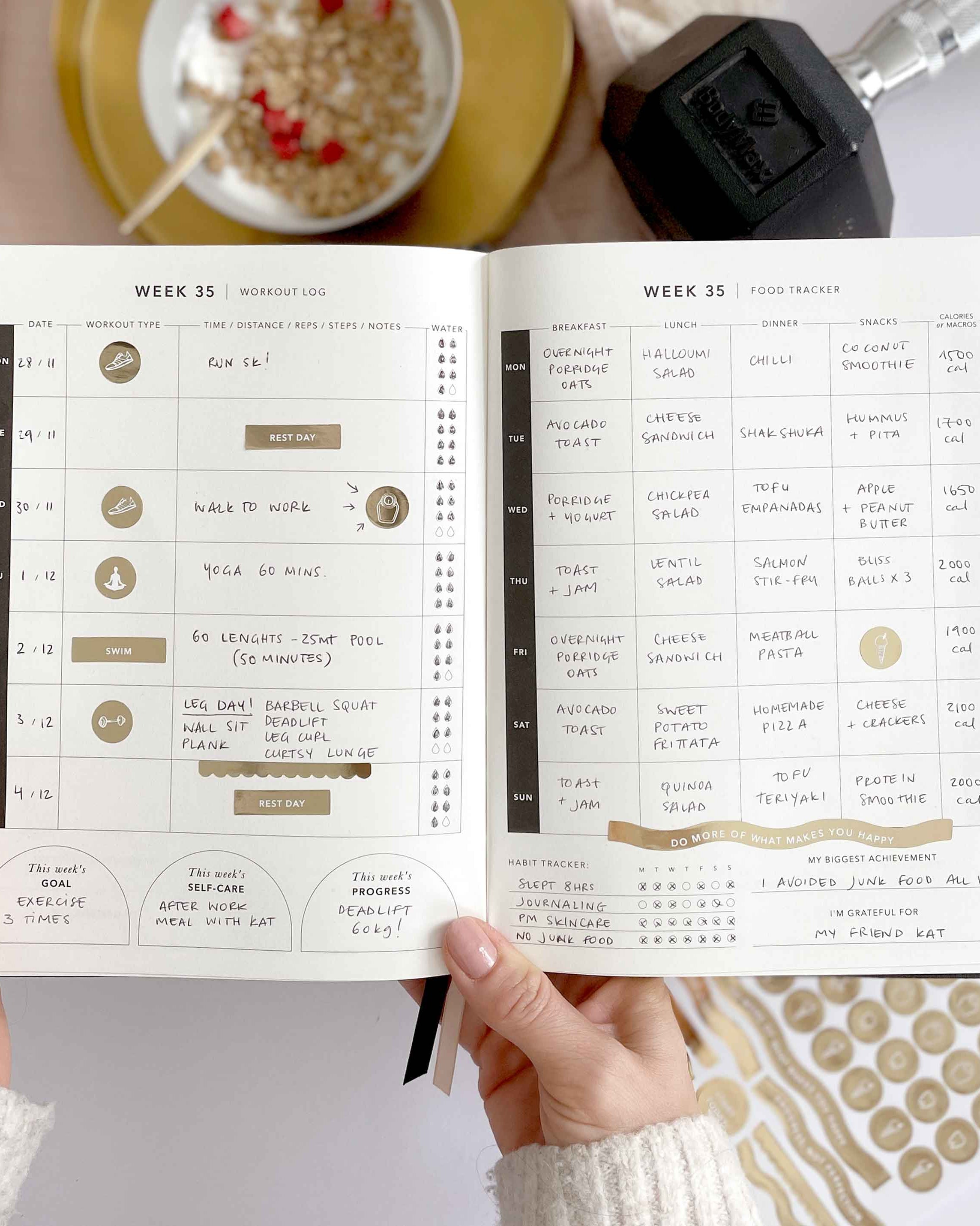 My Daily Fitness Planner - Workout and Meal Planner (Curve)