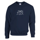 CUTE BOW BRIDE/WIFEY CREWNECK SWEATSHIRT | GILDAN® 18000 Navy Wifey