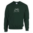 CUTE BOW BRIDE/WIFEY CREWNECK SWEATSHIRT | GILDAN® 18000 Forest Green Bride