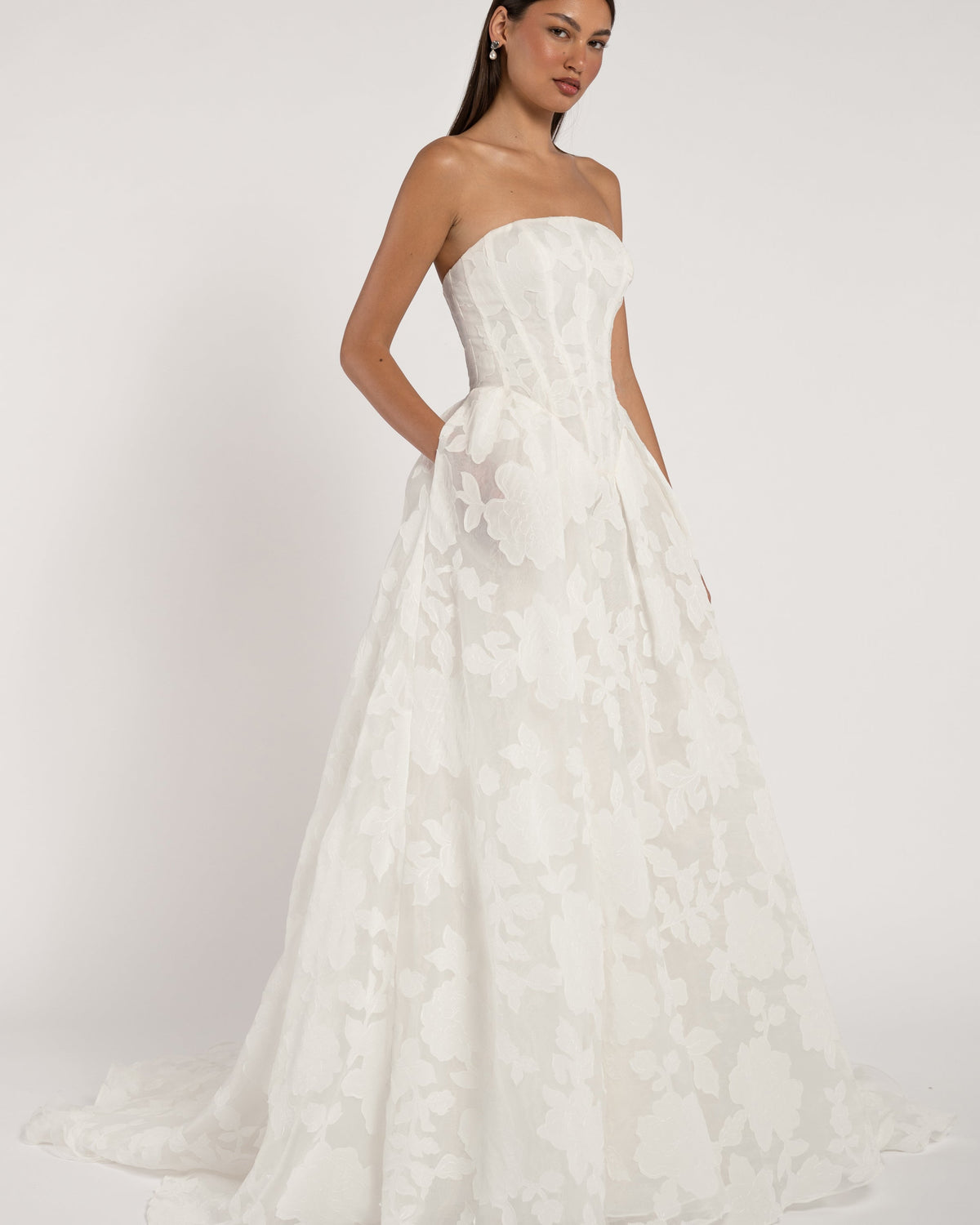 Jenny Yoo Alva wedding dress, back view with covered buttons