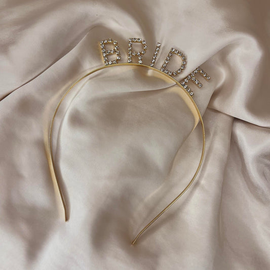 Metal Sparkle 'BRIDE' Headband
