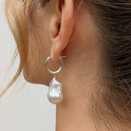 Kiri & Belle Daphne Large Baroque Pearl Earrings