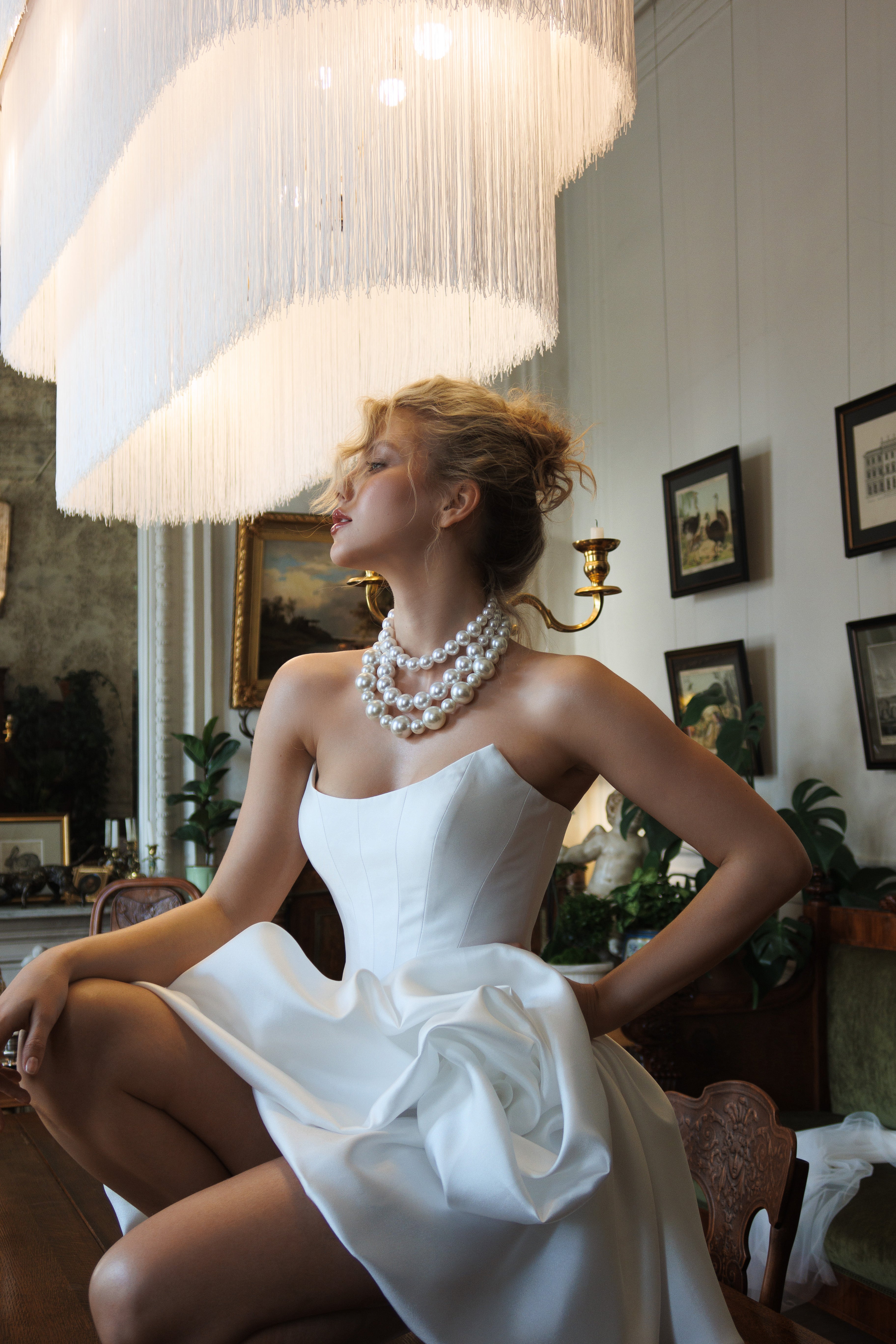 PALLARA |MIKADO MINI DRESS | CORSET MINI DRESS | BRIDAL EVENING DRESS