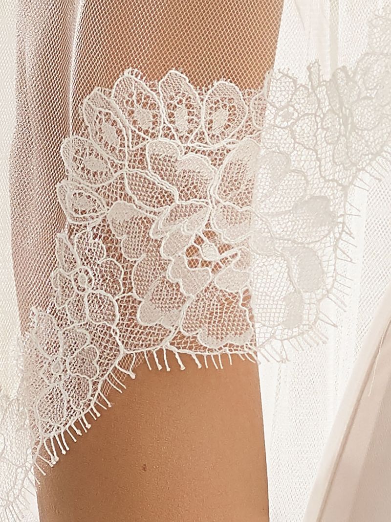 VEIL WITH FRENCH LACE TRIM | 300CM