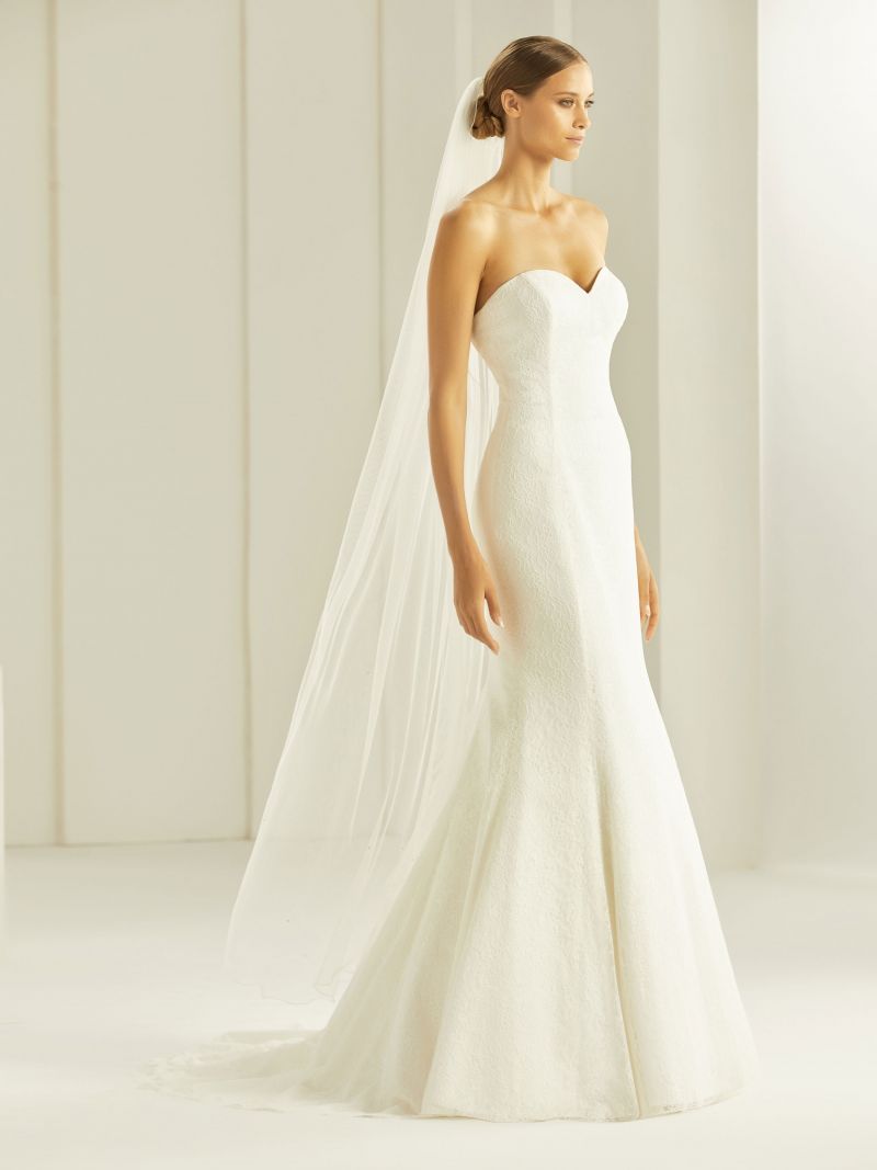 VEIL WITH CRYSTAL SCATTER & CORDED EDGE | 170CM