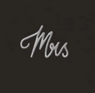 Mrs Premium Unisex Crewneck T-shirt in Black with White Embroidery