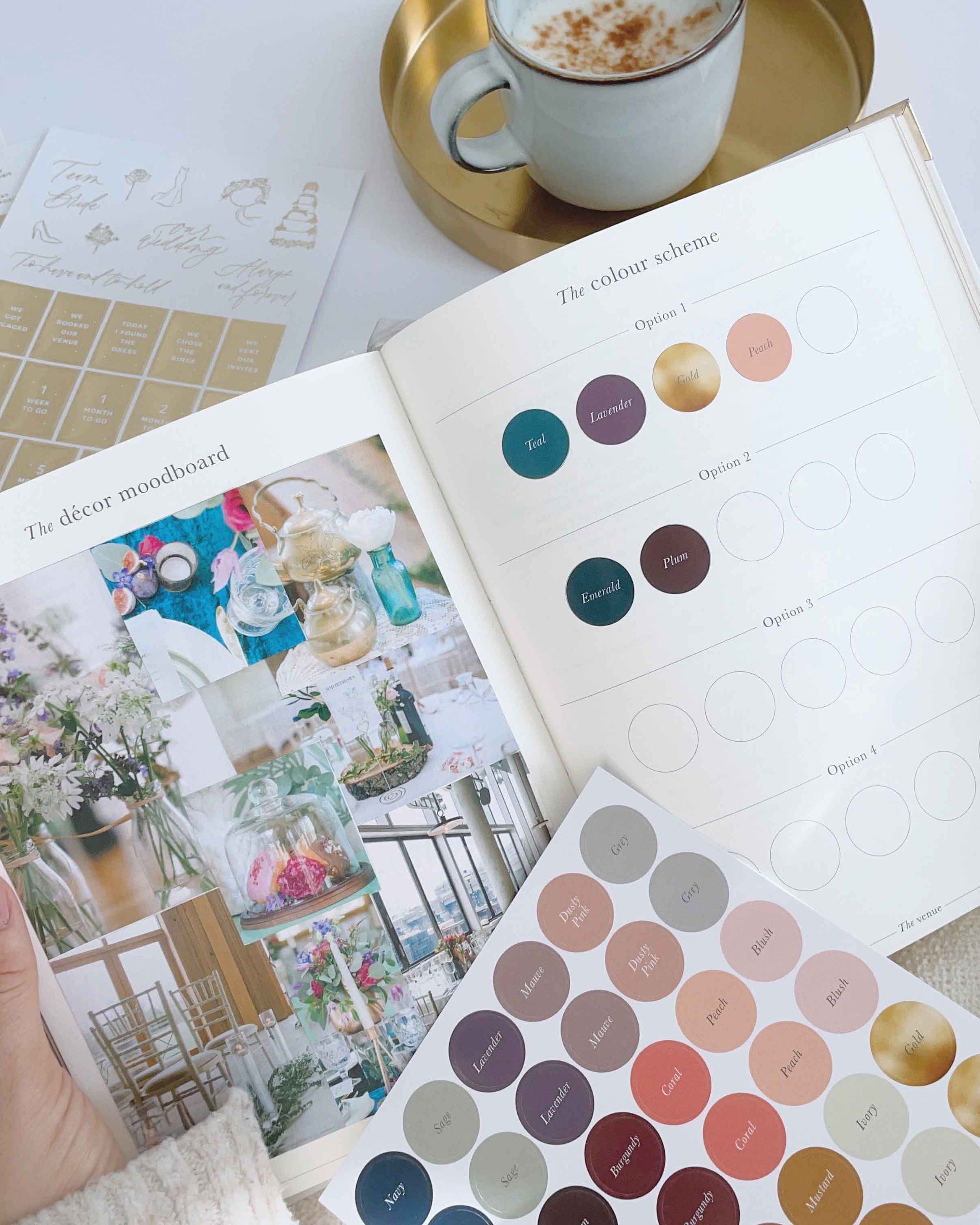 Wedding Planner Book - Ivory Cloth, Gold Foil with Gilded Edges