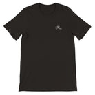 Mrs Premium Unisex Crewneck T-shirt in Black with White Embroidery