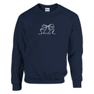 CUTE BOW BRIDE/WIFEY CREWNECK SWEATSHIRT | GILDAN® 18000 Navy Bride