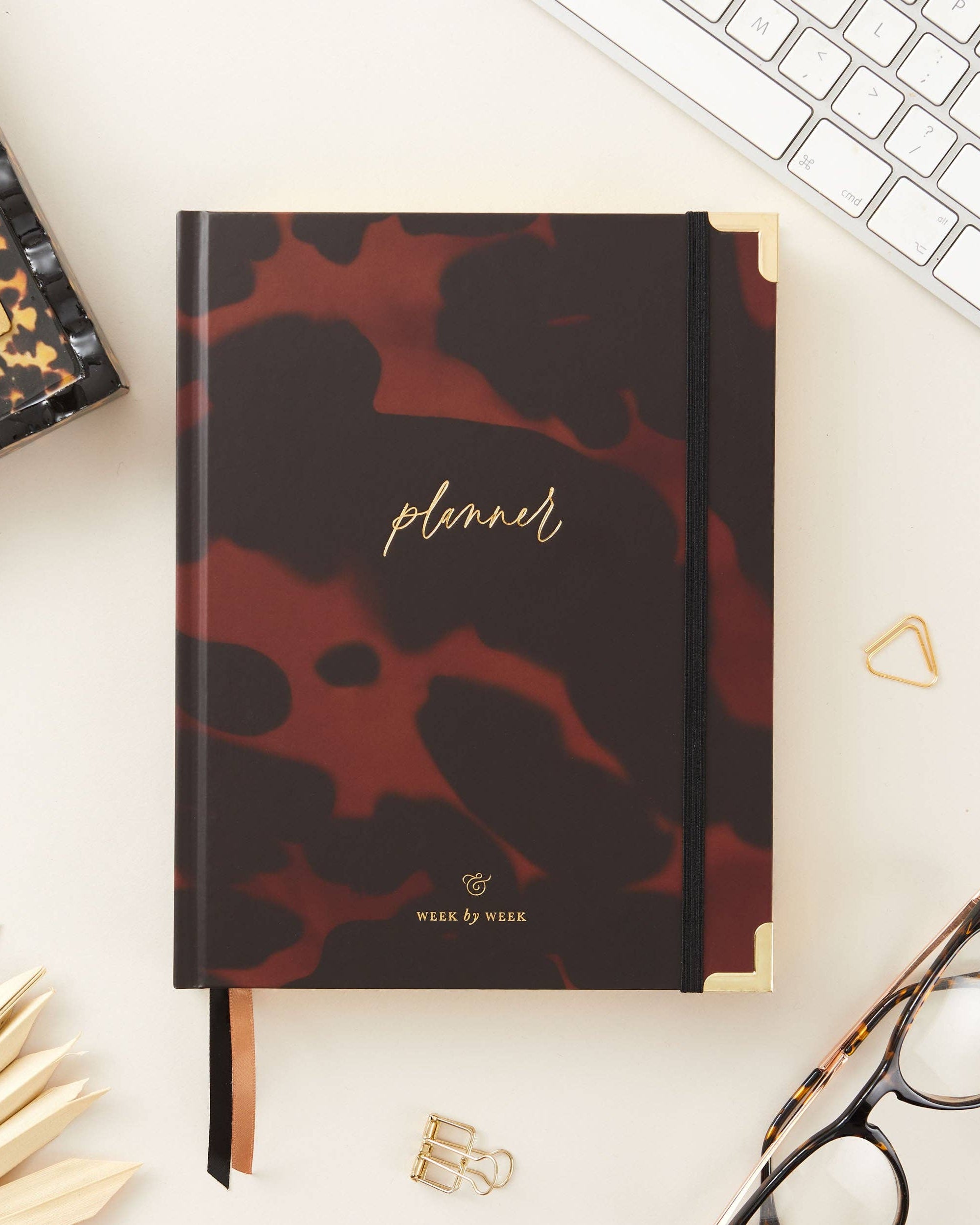 Undated Weekly Planner - Tortoise - diary gift for her