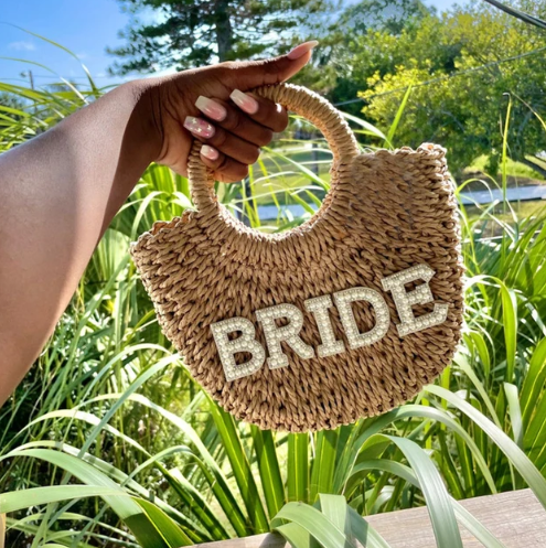 'BRIDE' Wicker Bag