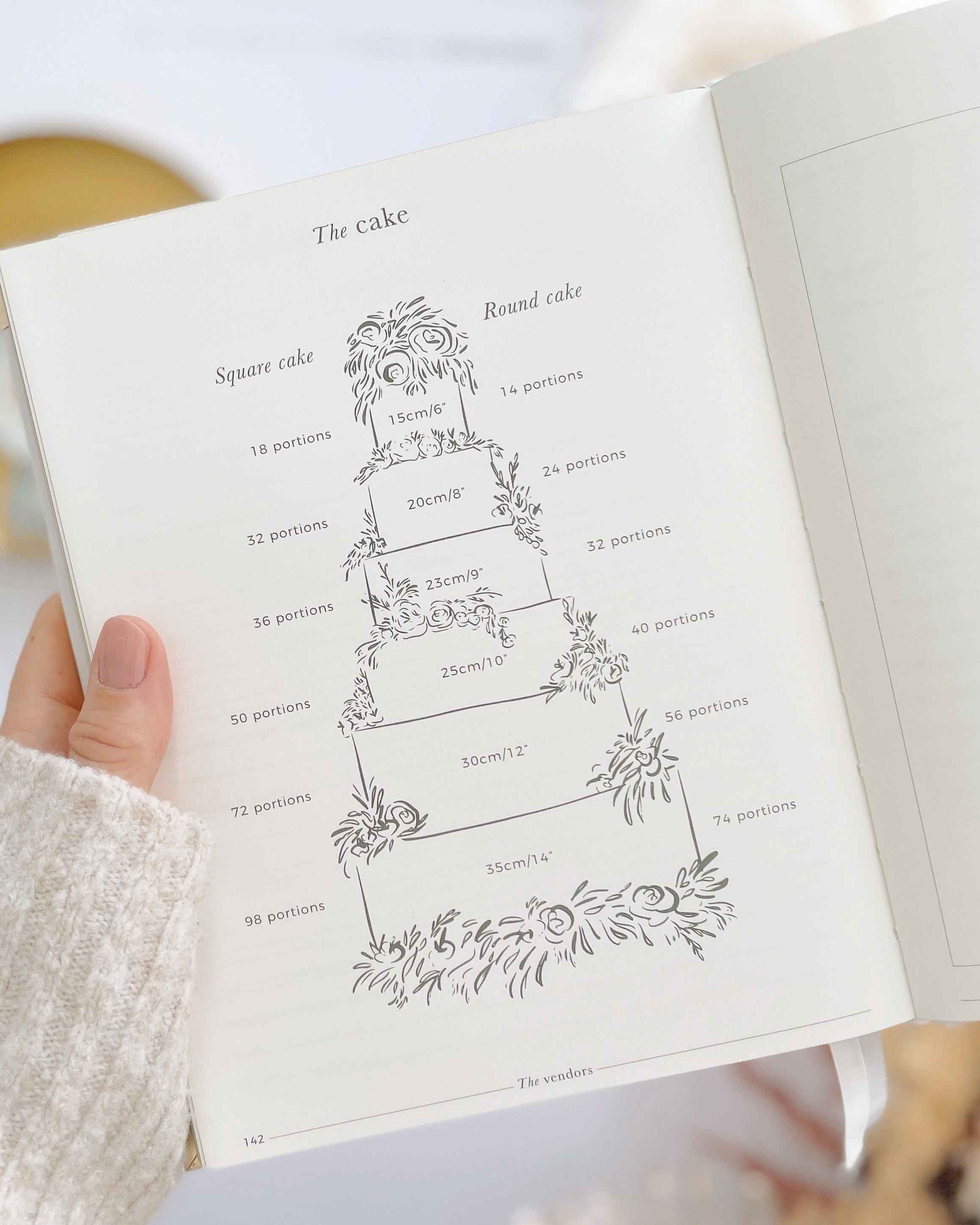 Wedding Planner Book - Ivory Cloth, Gold Foil with Gilded Edges