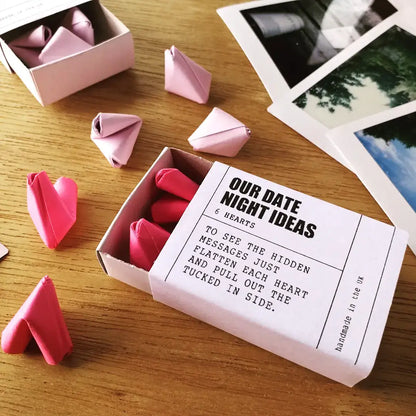 Origami 'date night ideas' matchbox: Lavender