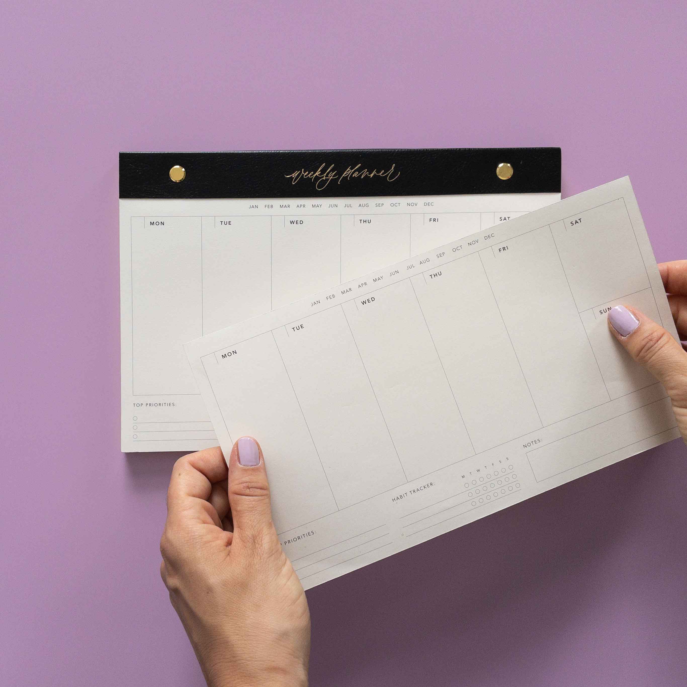 DESK PAD - LIQUORICE | VEGAN LEATHER