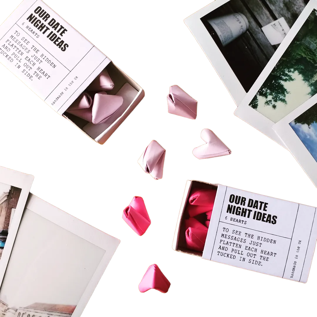 Origami 'date night ideas' matchbox: Lavender