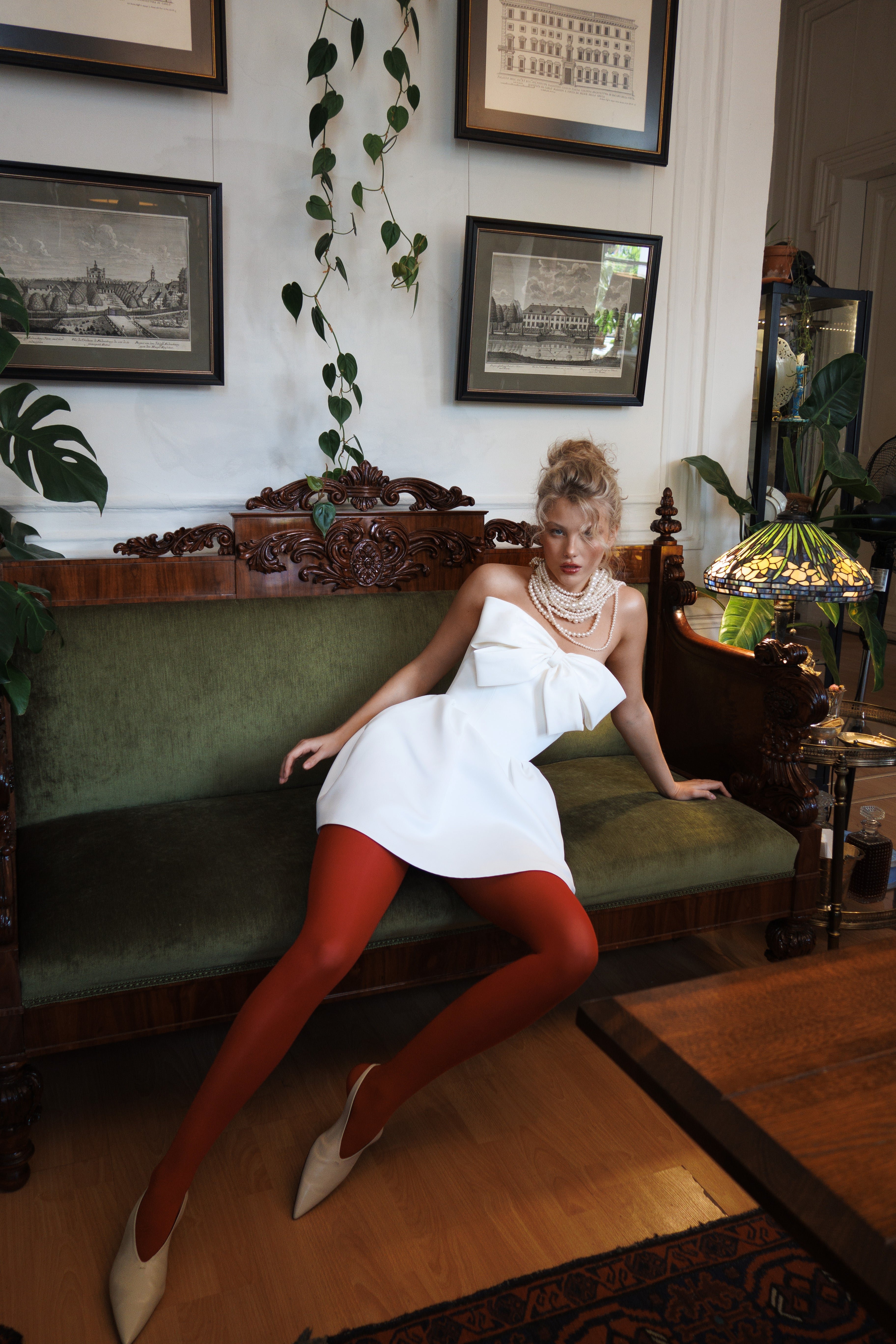 AYALA | SATIN BRIDAL MINI DRESS WITH BOW | BOW DRESS | BRIDAL EVENING DRESS