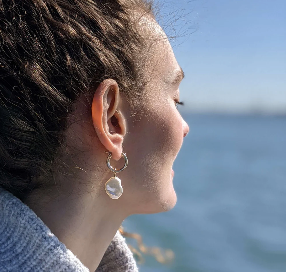 KIRI & BELLE | CLEMMIE PETAL PEARL EARRINGS