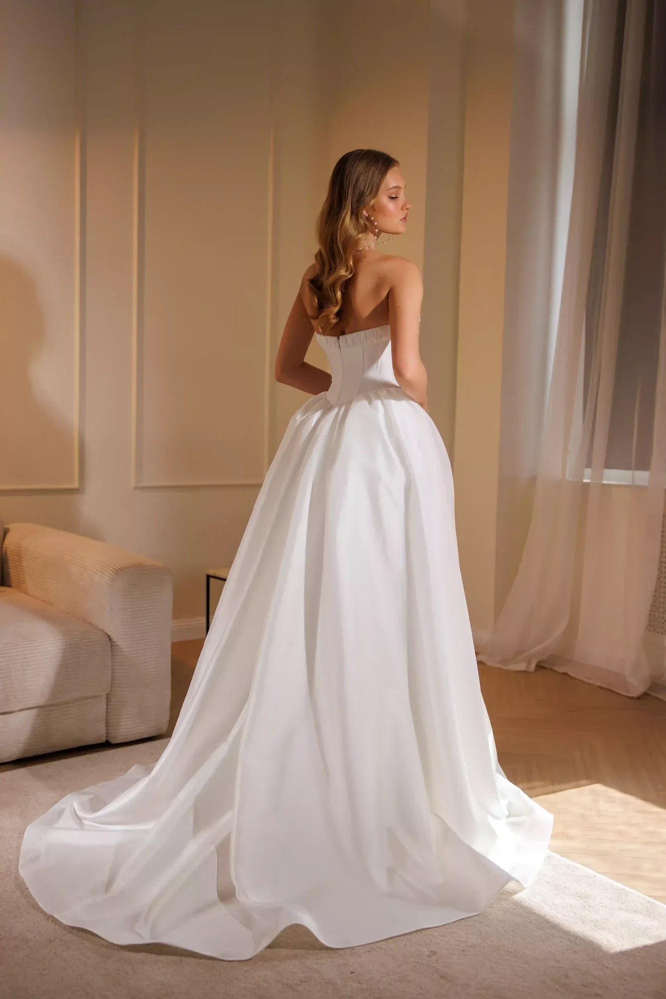 Delphyne wedding dress by Natalia Romanova - back and train