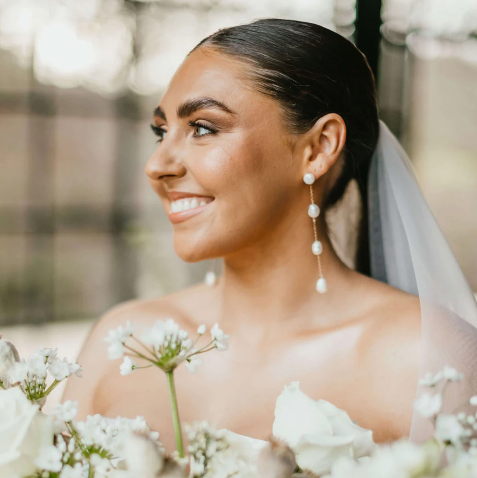 KIRI & BELLE | FRANKIE LONG PEARL DROP EARRINGS