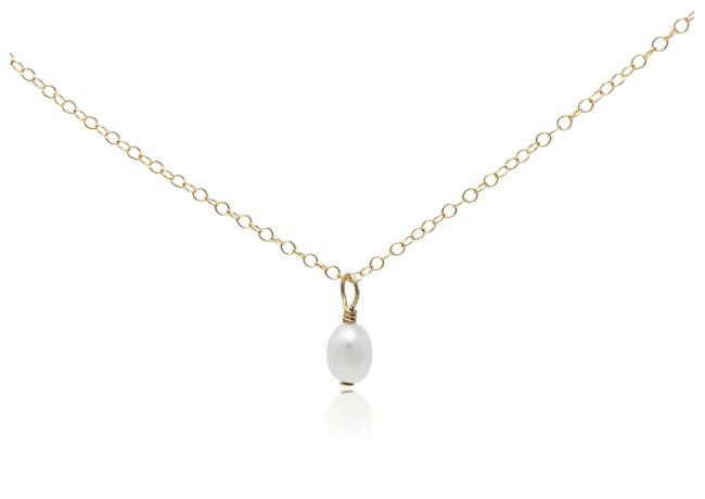 KIRI & BELLE | MINI FLORENCE SMALL PEARL PENDANT NECKLACE