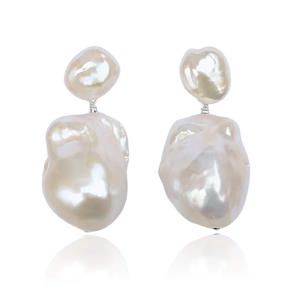 Kiri & Belle Nova Large Baroque Pearl Drop Earrings