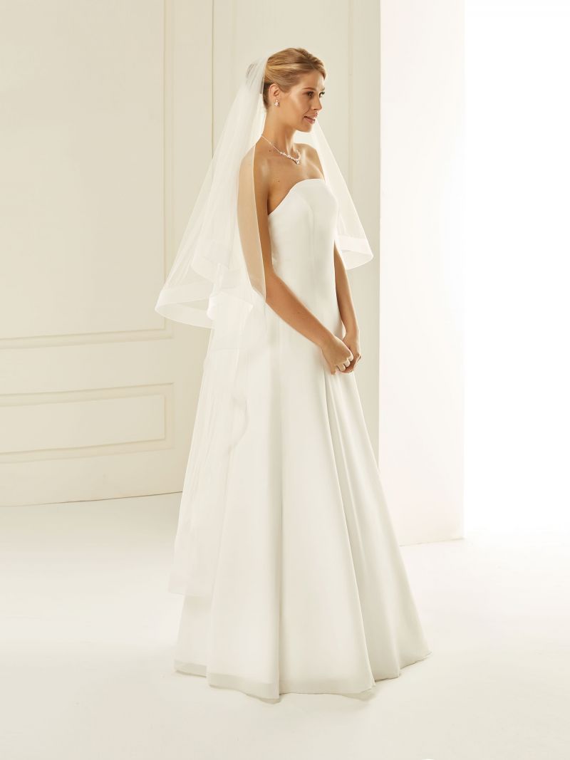 BLUSHER VEIL WITH CRINOLINE EDGE | 170CM / 90CM