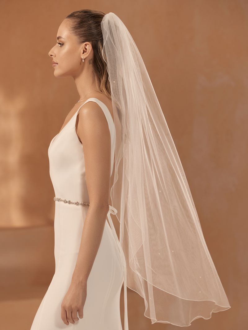 PEARL SATIN EDGE VEIL | 110CM - 170CM 110cm
