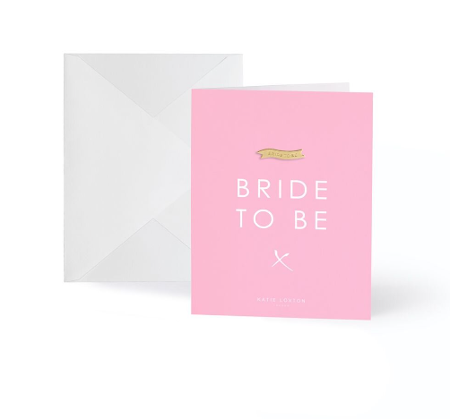 KATIE LOXTON | ‘Bride To Be’ Gold Badge Greeting Card
