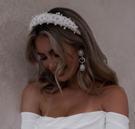 MWL HEADBAND Pearl Tulle