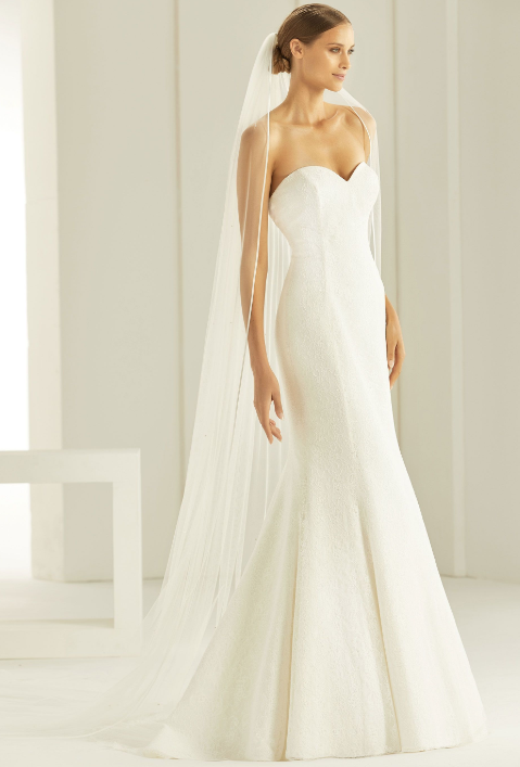 SATIN EDGE & CRYSTAL SCATTER VEIL | 300cm