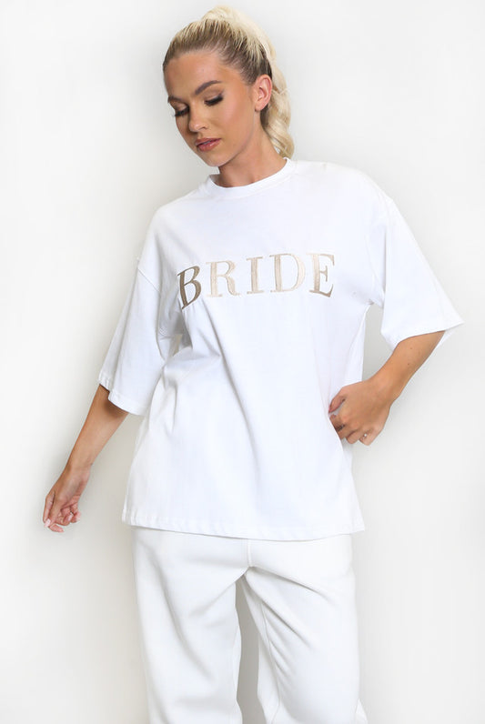 'BRIDE' Oversized White T-Shirt