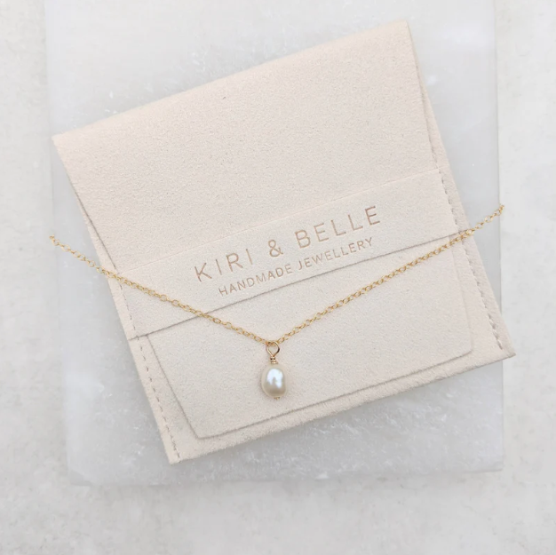 KIRI & BELLE | MINI FLORENCE SMALL PEARL PENDANT NECKLACE