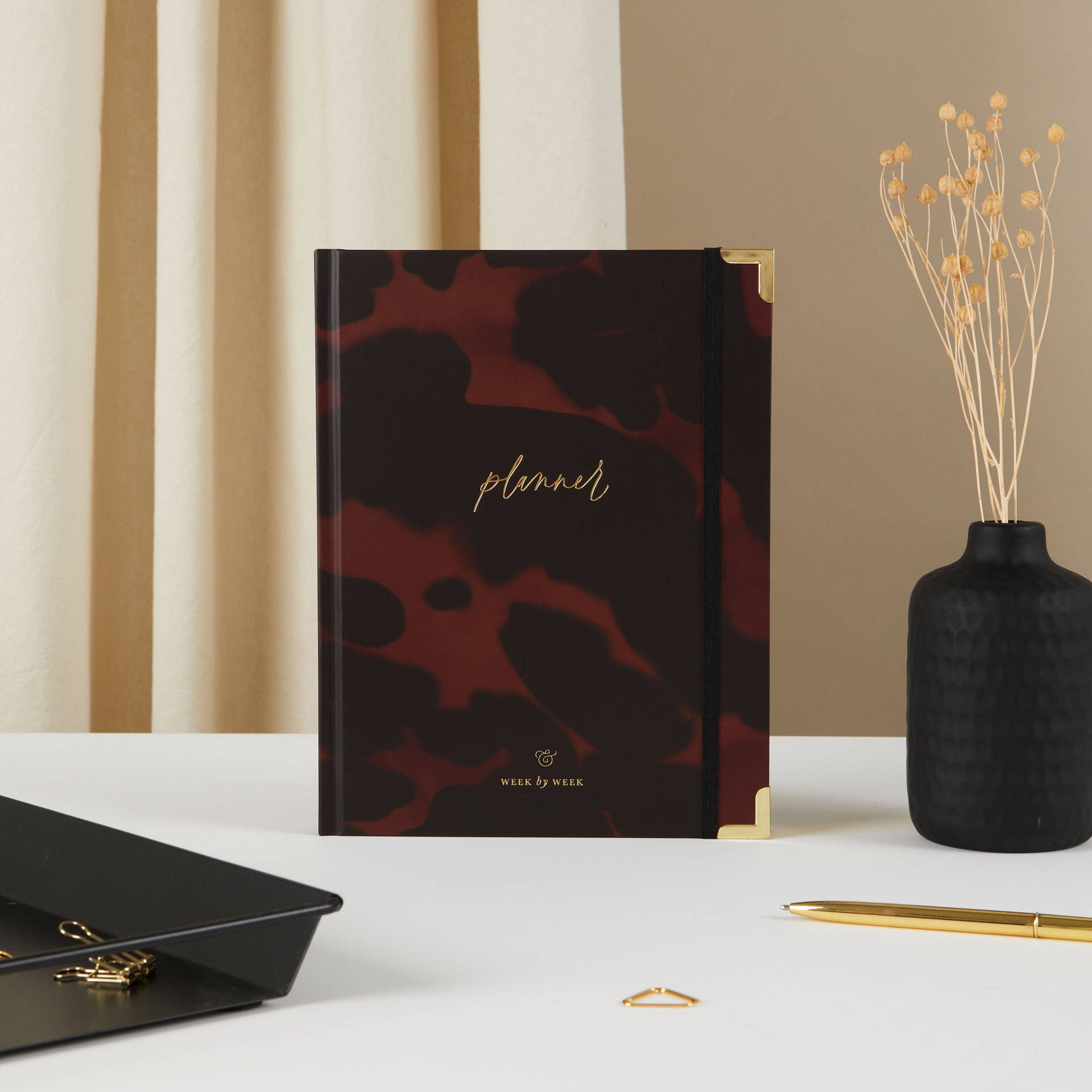 Undated Weekly Planner - Tortoise - diary gift for her