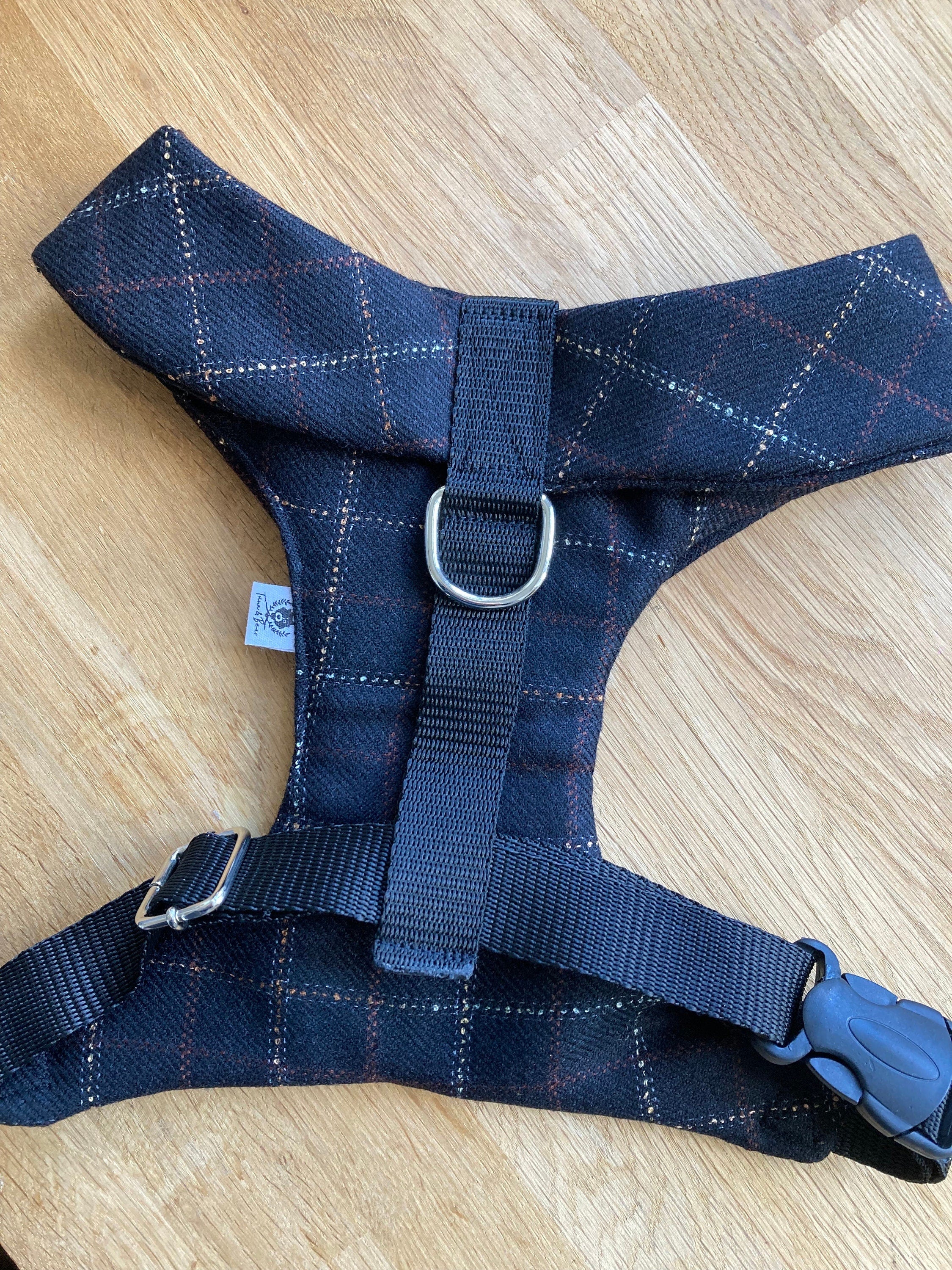 BLACK CHECK TWEED DOG TUXEDO